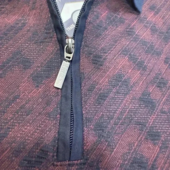 AS Fawor Collection men’s 1/4 zip pullover navy & burgundy sz L NEW! - Picture 8 of 10